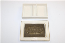 2000 Bay Hill Invitational Porcelain w/Bronze Card Holder by Artist Bill Waugh