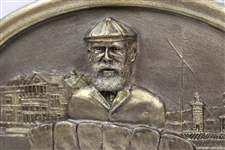 Old Tom Morris St Andrews Scotland 1821-1908 with Clubhouse Plaque by Artist Bill Waugh