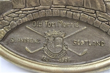 Old Tom Morris St Andrews Scotland 1821-1908 with Clubhouse Plaque by Artist Bill Waugh