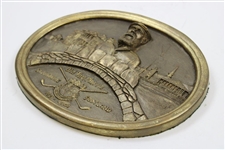Old Tom Morris St Andrews Scotland 1821-1908 with Clubhouse Plaque by Artist Bill Waugh