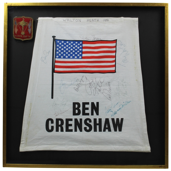 Ben Crenshaw's Personal 1981 Ryder Cup Used Full Team Signed Caddie Bib - Golf4Her Collection JSA ALOA