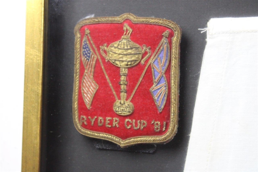Ben Crenshaw's Personal 1981 Ryder Cup Used Full Team Signed Caddie Bib - Golf4Her Collection JSA ALOA