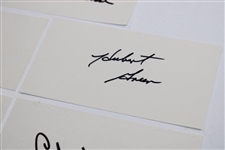US Open Champs Venturi, Irwin, Graham, Green, Janzen & Strange Signed Cards JSA ALOA
