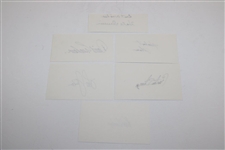 US Open Champs Venturi, Irwin, Graham, Green, Janzen & Strange Signed Cards JSA ALOA