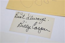 US Open Champs Casper, Furyk, Pate, Miller, Nelson & Jacklin Signed Cards JSA ALOA