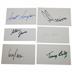 US Open Champs Boros, Bolt, Trevino, Simpson, Jones & Pavin Signed Cards JSA ALOA