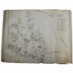 Augusta National Golf Club Golf Links Course Map From Chief Engineer Wendell P. Miller Collection