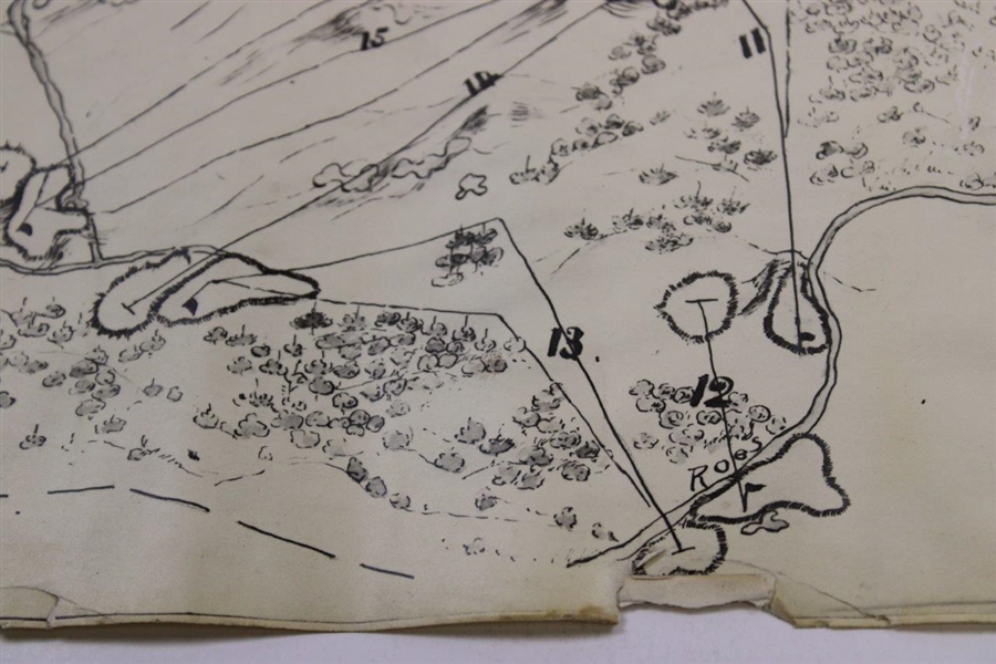 Augusta National Golf Club 'Golf Links' Course Map From Chief Engineer Wendell P. Miller Collection
