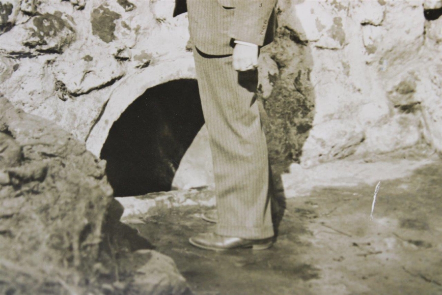 Bobby Jones 'Cheers Dad' with Augusta National Construction Mud from Rae's Creek Original Photo