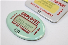 1983, 1984 & 1985 Masters Tournament Support Badges #60, #57 & #22