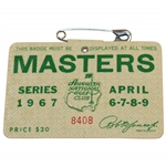 1967 Masters Tournament SERIES Badge #8408 - Gay Brewer Winner