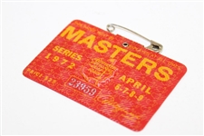 1972 Masters Tournament SERIES Badge #23959 - Jack Nicklaus Winner