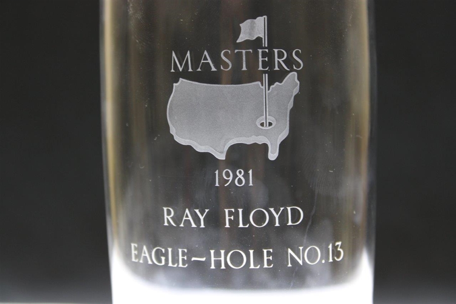 Ray Floyd's 1981 Masters Tournament Hole No. 13 Steuben Crystal Eagle Glass