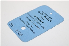 1955 Walker Cup at St Andrews Saturday Golf Match Ticket #4236