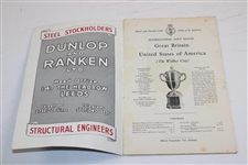 1955 Walker Cup at St Andrews Official Program with Order of Play Sheet