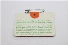 1977 Masters Tournament SERIES Badge #20101 - Tom Watson Winner