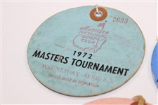 1972 (Wed), 1975 (Mon) & 1966 (Sun) Masters Tournament Tickets - Jack Nicklaus Wins