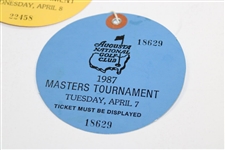 1987 Wednesday & Five (5) 1987 Tuesday Masters Tournament Tickets