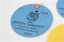 1987 Wednesday & Five (5) 1987 Tuesday Masters Tournament Tickets