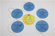 1987 Wednesday & Five (5) 1987 Tuesday Masters Tournament Tickets