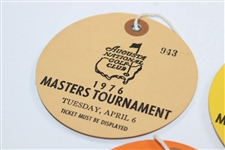 1976 Masters Tournament Monday, Tuesday, & Wednesday Tickets