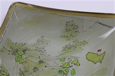 1933' Augusta National Golf Club Aerial Map Depicted on Ceramic Candy Dish