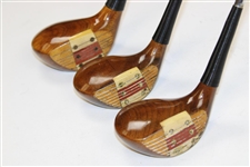 Bob Ford's U.S. Open & PGA used MacGregor Eye-O-Matic Tourney Driver, 3-W & 4-W 
