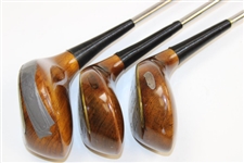 Bob Ford's U.S. Open & PGA used MacGregor Eye-O-Matic Tourney Driver, 3-W & 4-W 