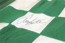 Tom Kite Signed Green/White Checkered Pebble Beach Course Flag JSA ALOA