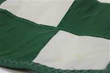 Tom Kite Signed Green/White Checkered Pebble Beach Course Flag JSA ALOA