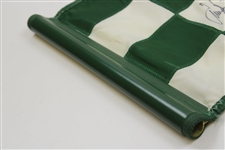 Tom Kite Signed Green/White Checkered Pebble Beach Course Flag JSA ALOA