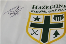 Tony Jacklin Signed Hazeltine National Golf Club Embroidered Flag JSA ALOA