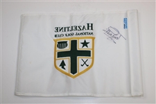 Tony Jacklin Signed Hazeltine National Golf Club Embroidered Flag JSA ALOA