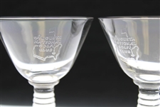 Pair of Classic Augusta National Golf Club Cordial Glasses