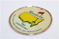 1982 Masters Tournament Metal Contestant Bag Tag - Bill Rogers