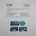 1983, 1988, 1994 & 1998 US Open Official Caddie Badges - Linn Strickler Collection