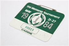 1984 The Memorial Tournament Caddie Badge #00018 - Jack Nicklaus Winner