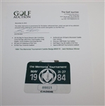 1984 The Memorial Tournament Caddie Badge #00018 - Jack Nicklaus Winner