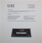 Fred Couples Personal Encompass Championship Champions Tour License Plate