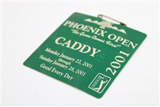 2001 Phoenix Open Official Caddy Badge - Linn Strickler Collection