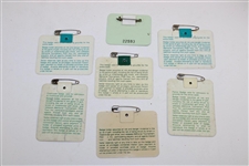 1978, 1985, 1987, 1988, 1991(x2) & 1992 The Memorial Tournament Official Badges - Linn Strickler Collection