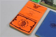 Five (5) US Open Championship Used Official Yardage Books - Linn Strickler Collection