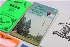 Five (5) US Open Championship Used Official Yardage Books - Linn Strickler Collection