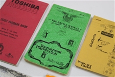 Five (5) Misc Official Yardage Books - Pebble, Riviera, & others - Linn Strickler Collection
