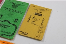 Five (5) Misc Official Yardage Books - Pebble, Riviera, & others - Linn Strickler Collection