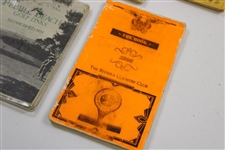 Five (5) Misc Official Yardage Books - Pebble, Riviera, & others - Linn Strickler Collection