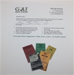 Five (5) Misc Official Yardage Books - Pebble, Riviera, & others - Linn Strickler Collection