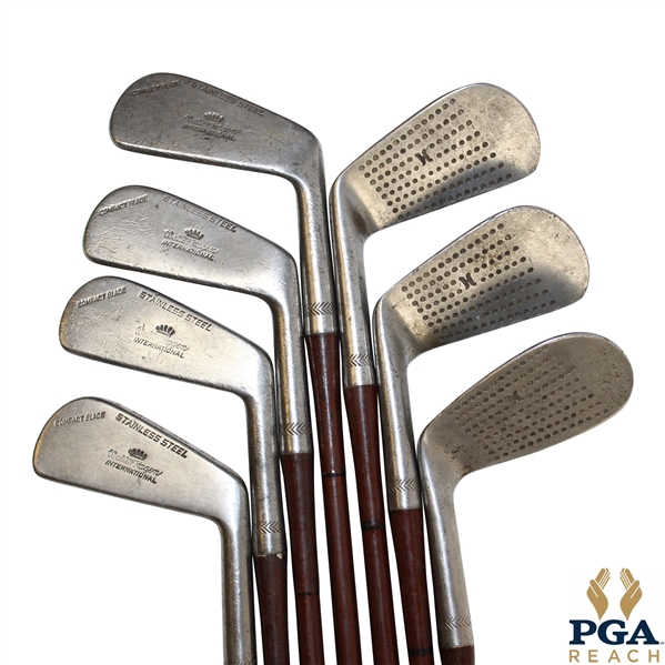 Set of Walter Hagen International Stainless Steel Compact Blade 205 Golf Irons - PGA REACH COLLECTION