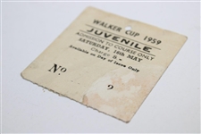 1959 Walker Cup at Muirfield Juvenile Final Round Saturday Ticket - Jack Nicklaus’ 1st Walker Cup