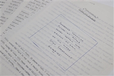 Henry Cotton Signed Letter & Author's Manuscript For Book 'Thanks for the Game' JSA ALOA